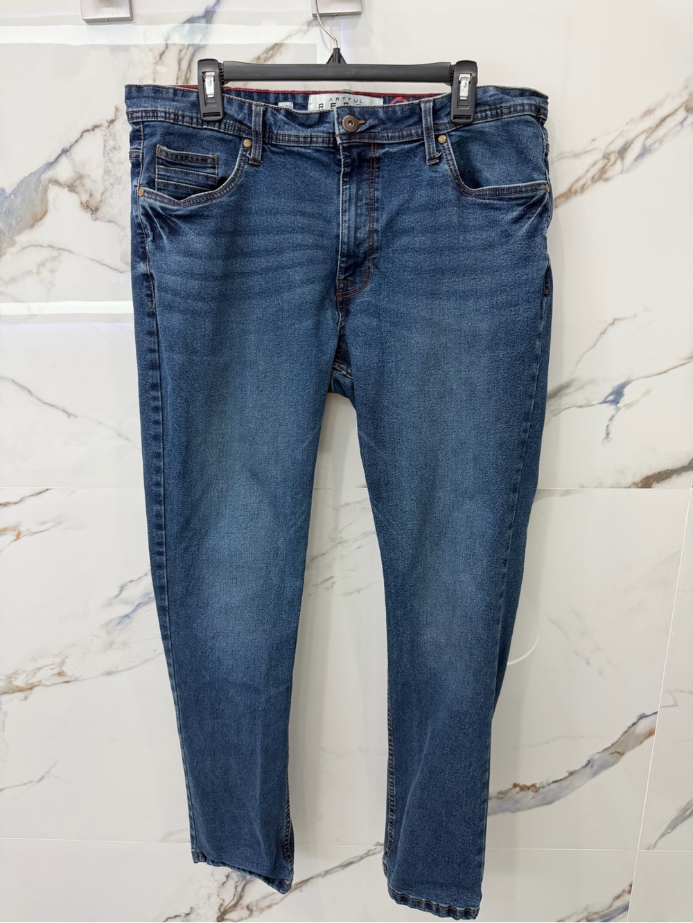 rebels Straight-Leg Jeans in Blue Denim